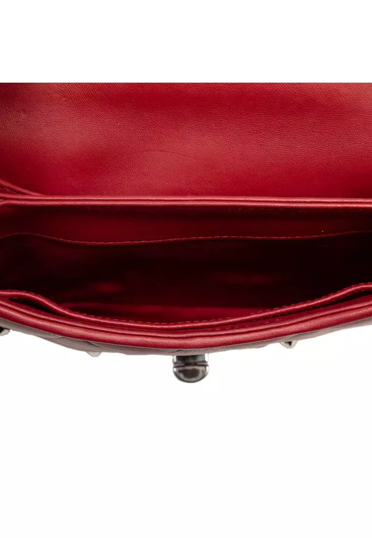 Pre-Loved Miu Miu Studded Matelasse Leather Crossbody