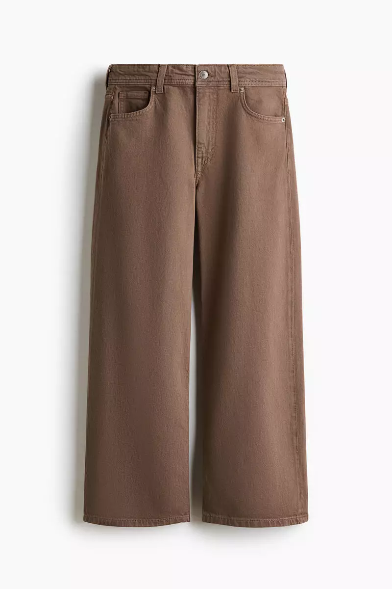 Wide High Waist Ankle Jeans
