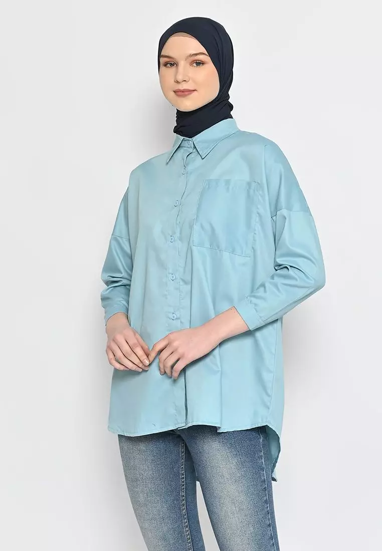 Sinom Ajeng Blouse Dusty Blue