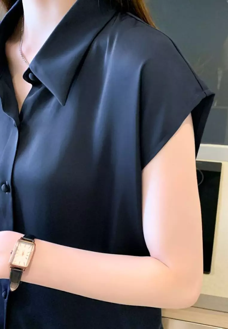 Plain Satin Blouses