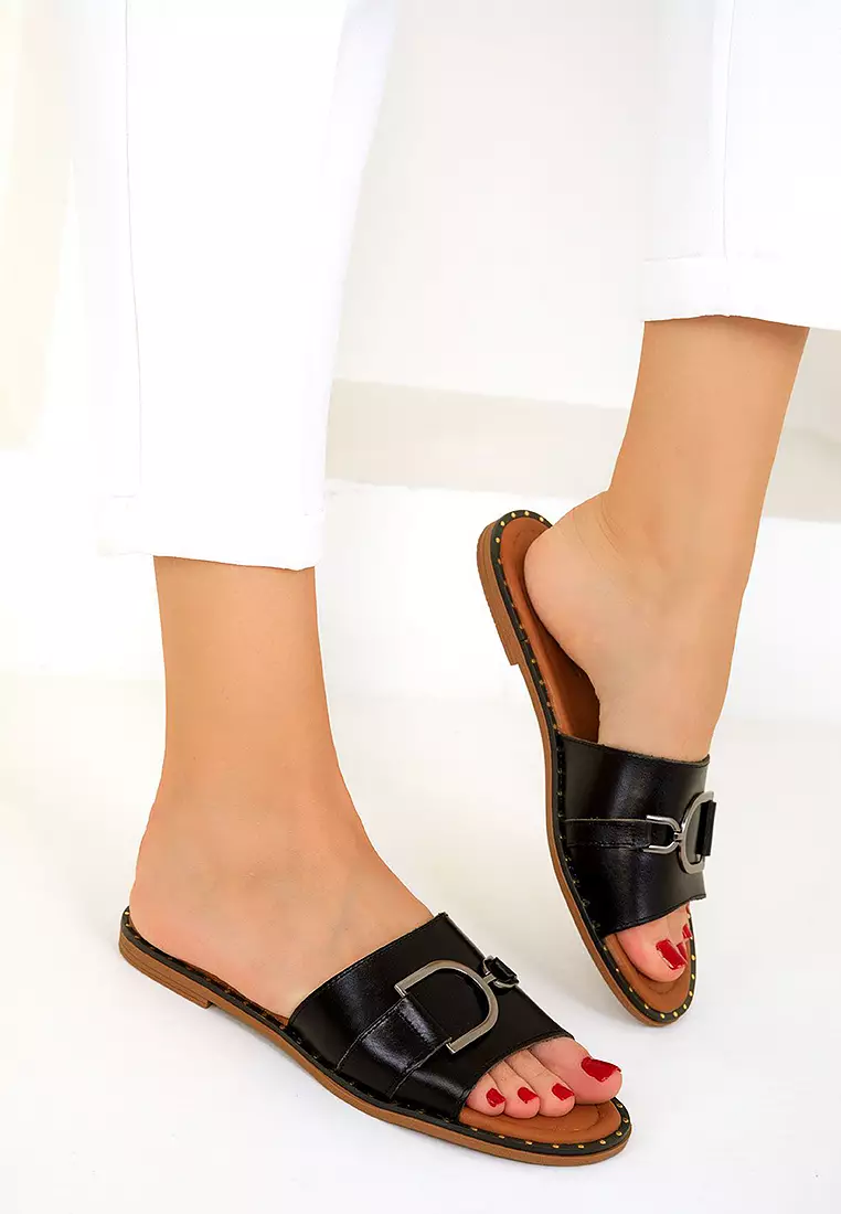 Discount on Soho  shoes - SKU: Asymmetric Buckle Slip Ons