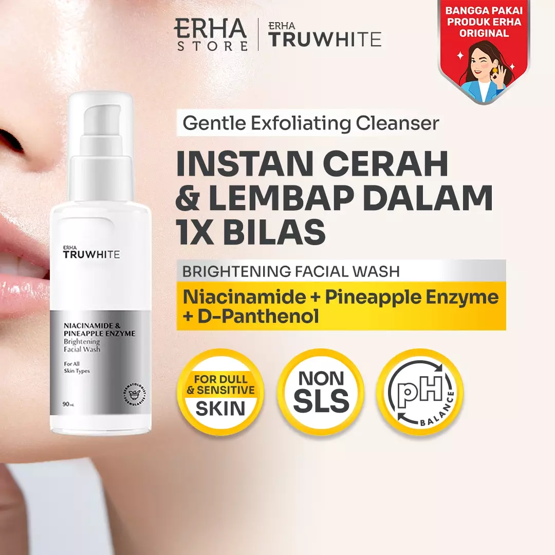 Facial Cleanser Erha Truwhite Brightening Wash: Pembersih Wajah yang Membawa Cahaya