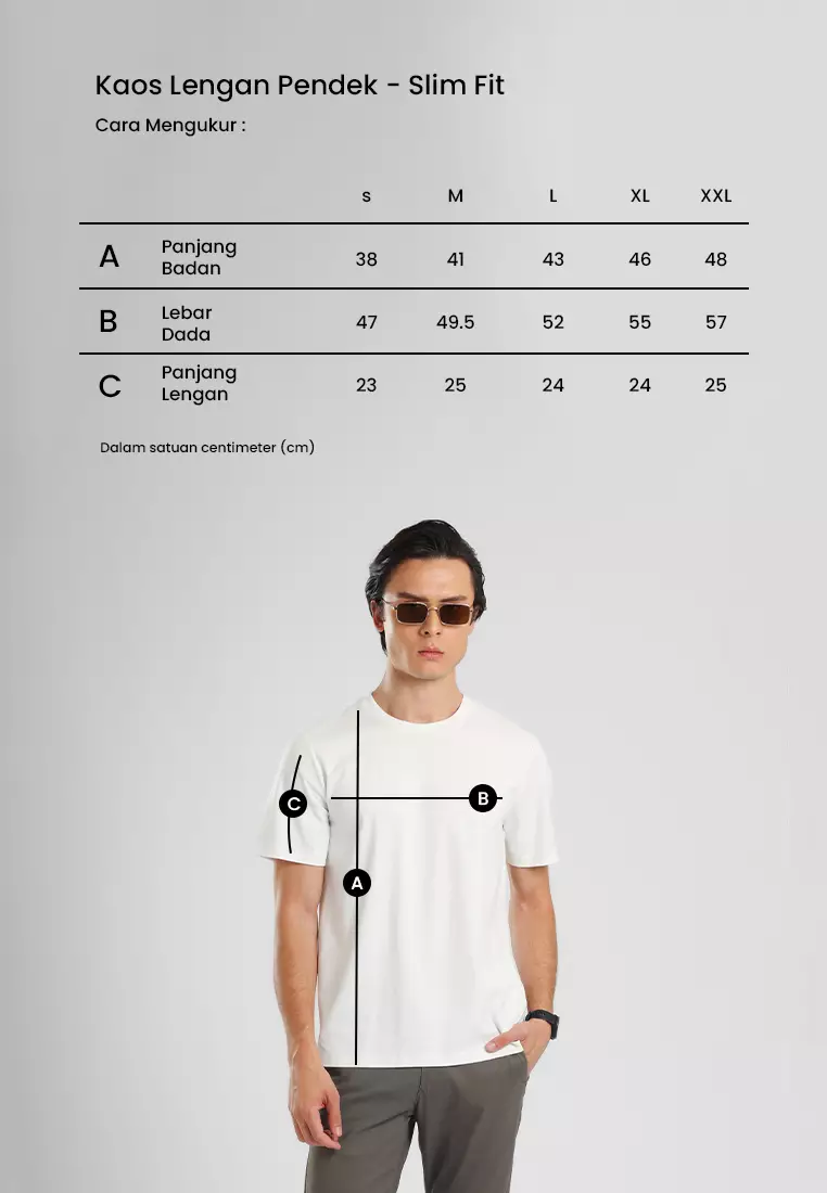 MANZONE - Kaos Lengan Pendek Pria Zane 03 Slim Fit - Navy Colour Navy