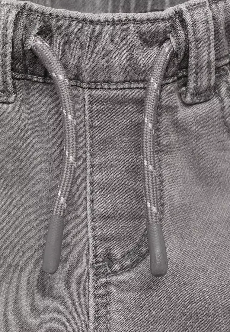 Straight Jeans With Drawstring