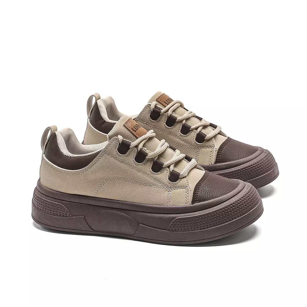 LURAD Sepatu Wanita Simple Polos Jalan santai Sneakers Cewek Stylist QY813