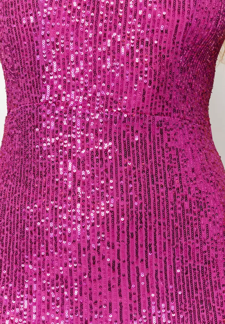 Jual Trendyol Sequin Embellished Fitted Dress Original 2025