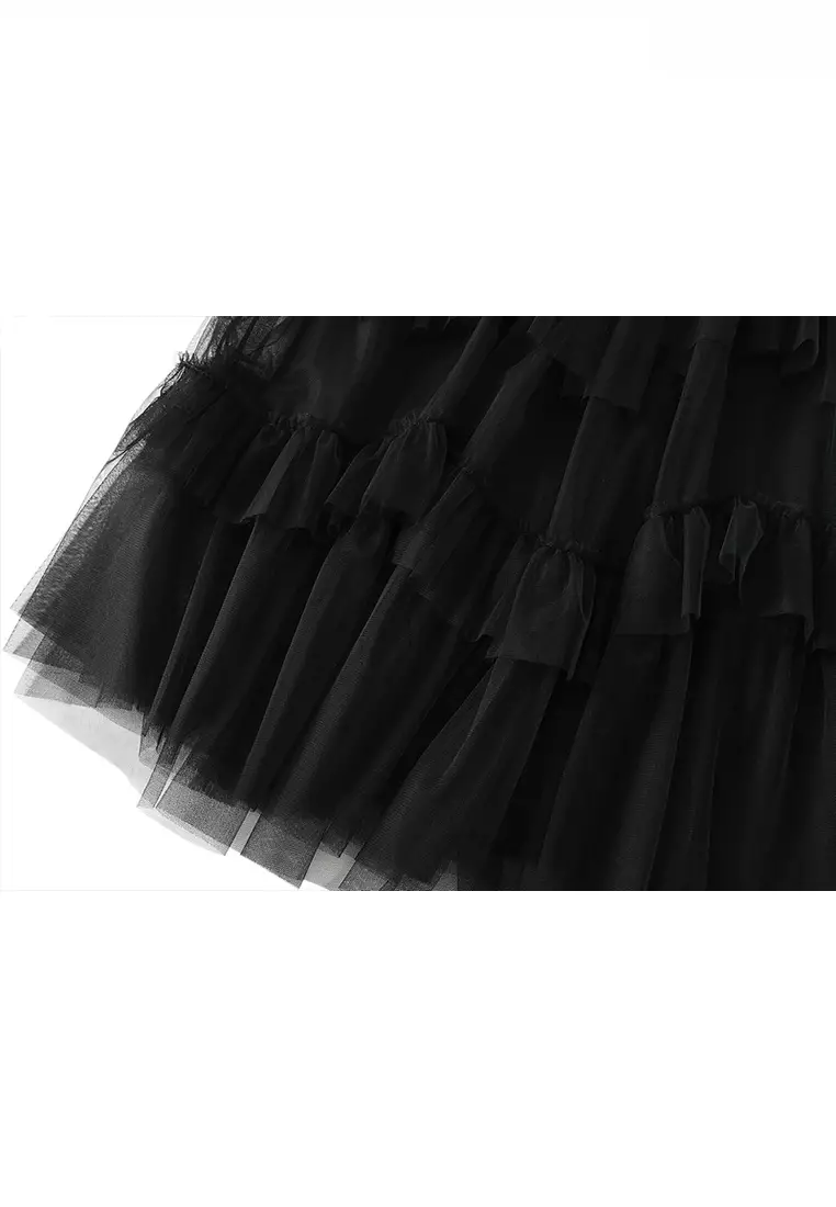 Spring/Summer Mesh Tiered Skirt AF-D1865