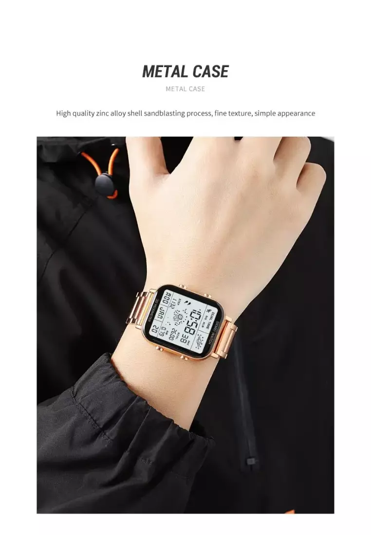 Back Light Display Sport Pedometer Digital Watches Mens Stopwatch Countdown Wristwatch Calendar Calorie Calculation Clock