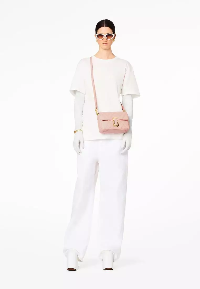The Quilted Leather J Marc Shoulder Bag Rose