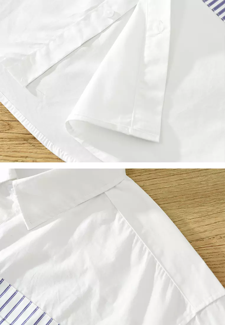 Abstract Pattern Printed Long-Sleeved Shirt WM6692