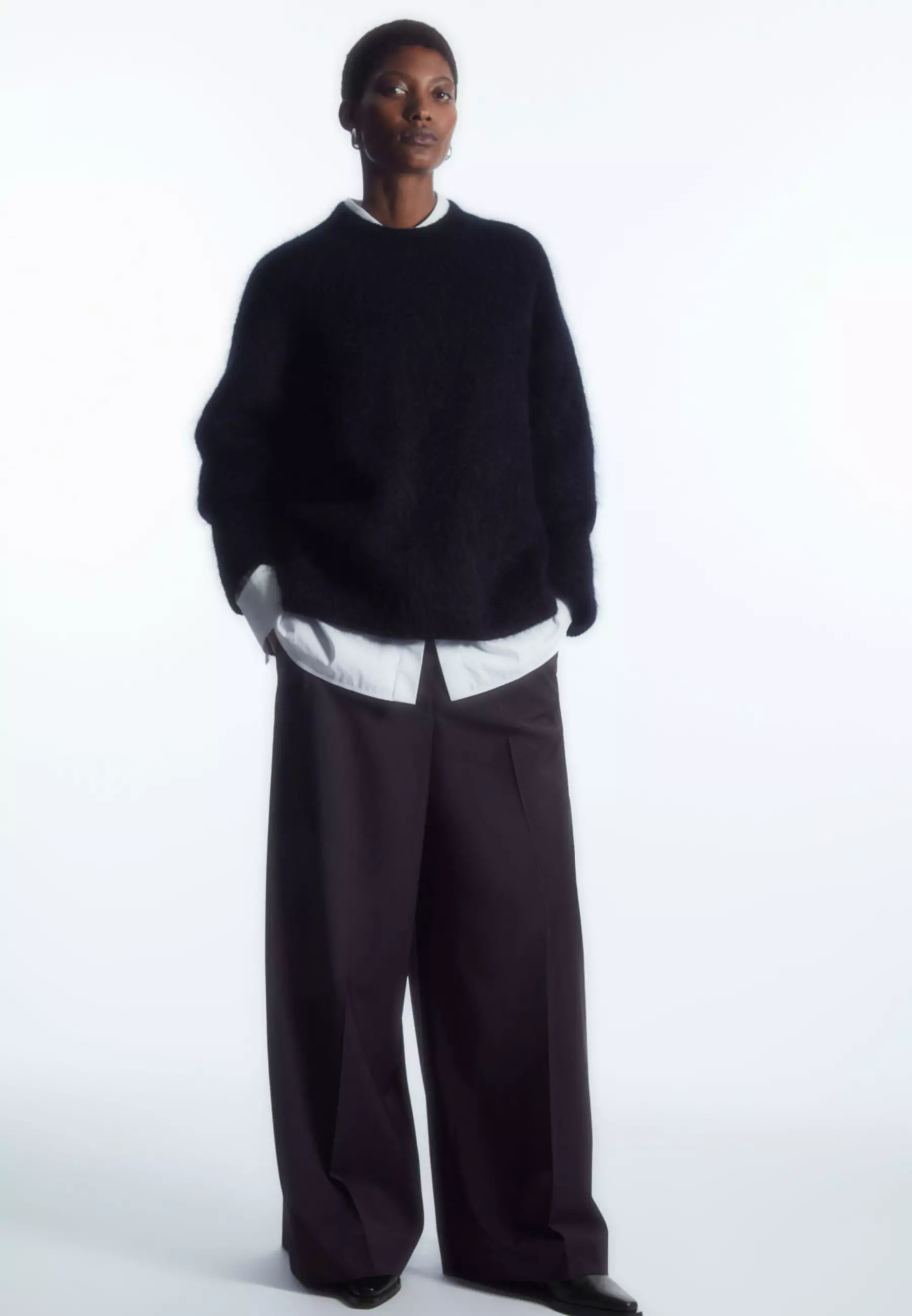 Buy COS Voluminous Wide-Leg Wool Trousers Online | ZALORA Malaysia