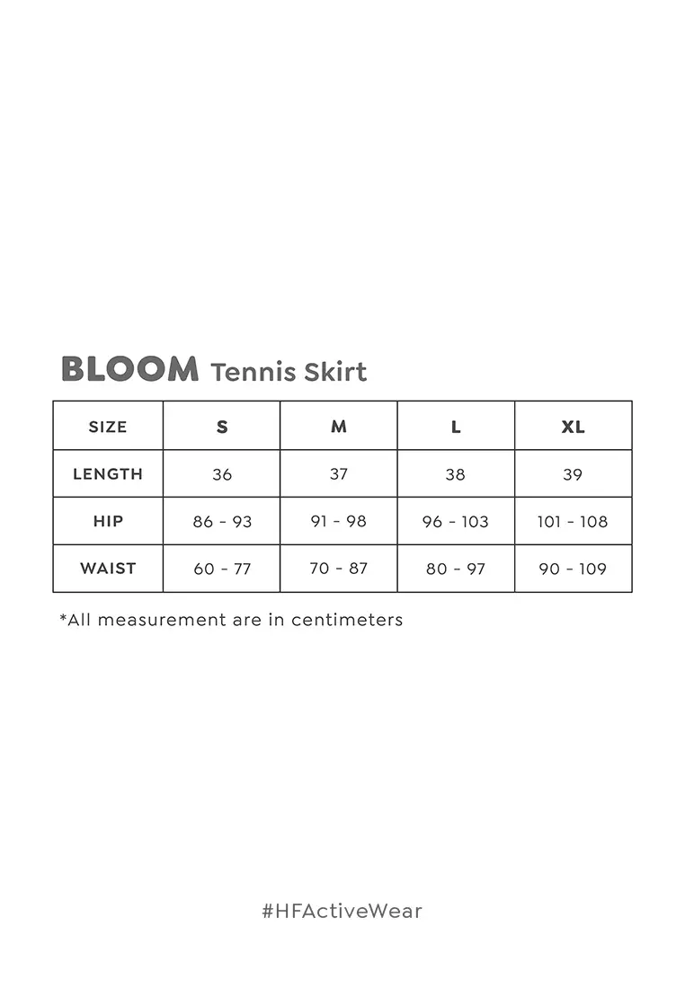 HAPPYFIT BLOOM Tennis Skirt - White