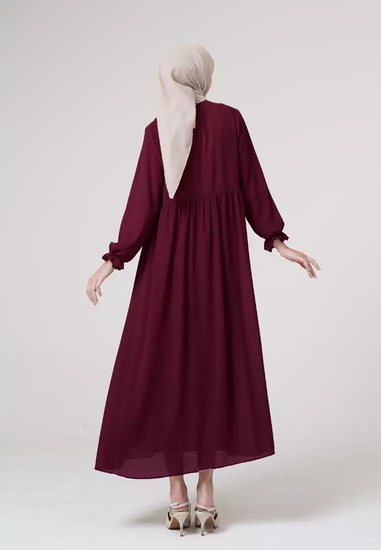 Thalia Dress - Maroon