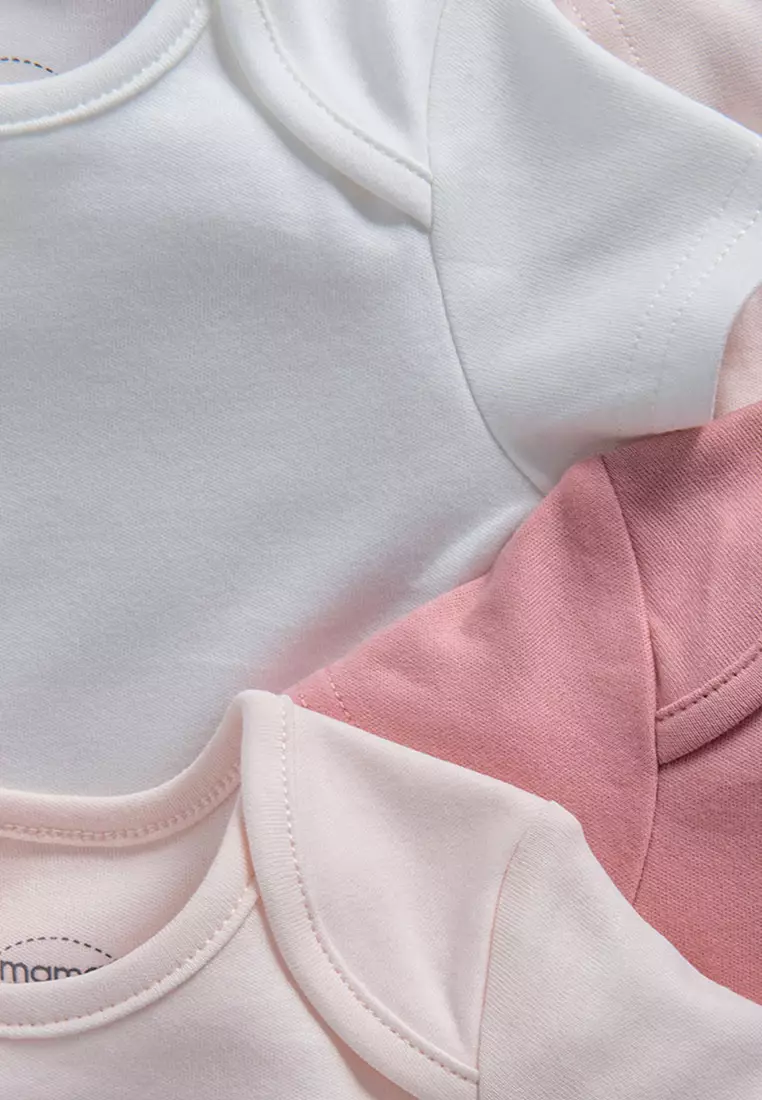 Welcome to the World Pink Short Sleeved Baby Bodysuit Multipack - Set of 5