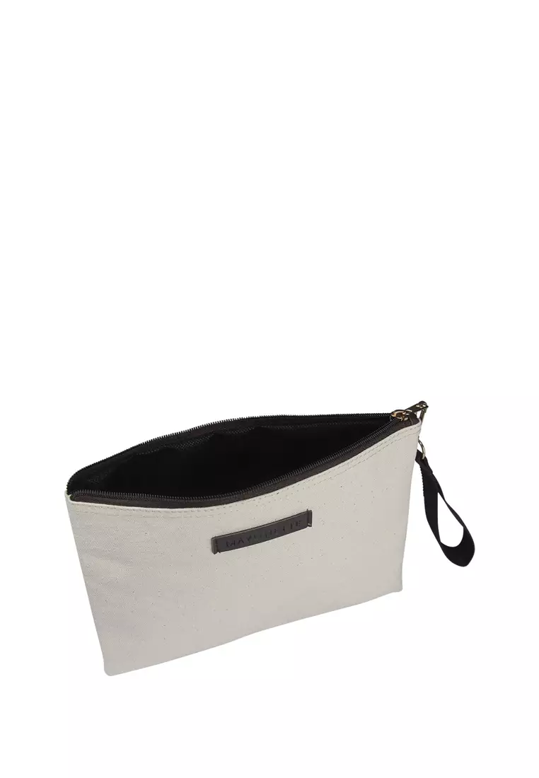 MAYONETTE Tinny Pouch Canvas Dompet Wanita Tempat HP dan Uang terbaru 2020 import korea - Grey