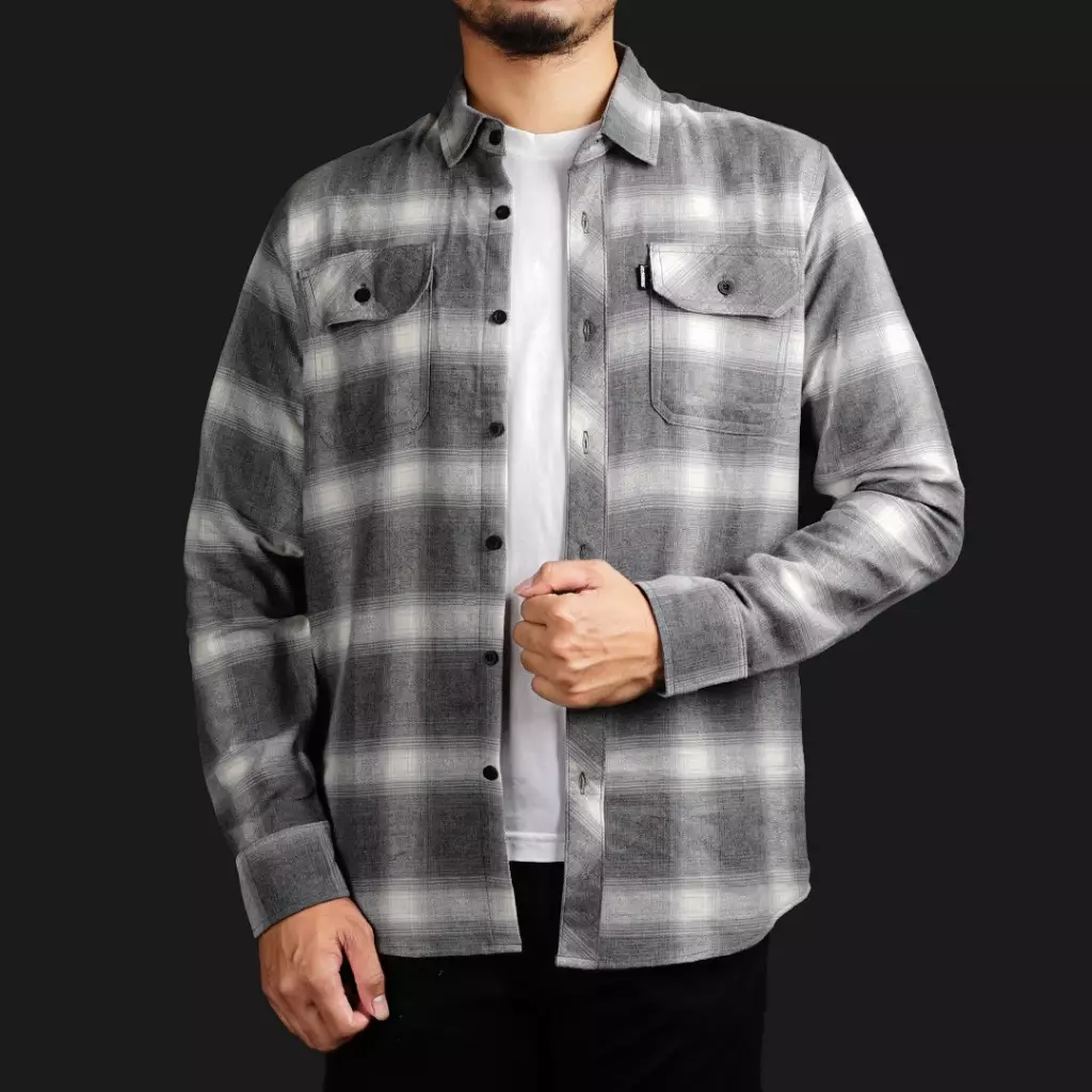 Gloaming Kemeja Flanel Veterano Unisex Panjang Luminous