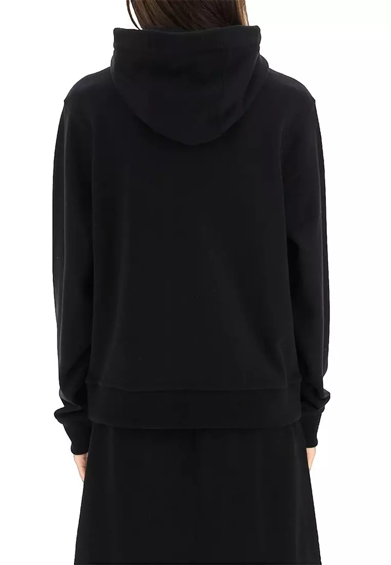 Logo Print Cotton 兜帽衛衣(黑色)
