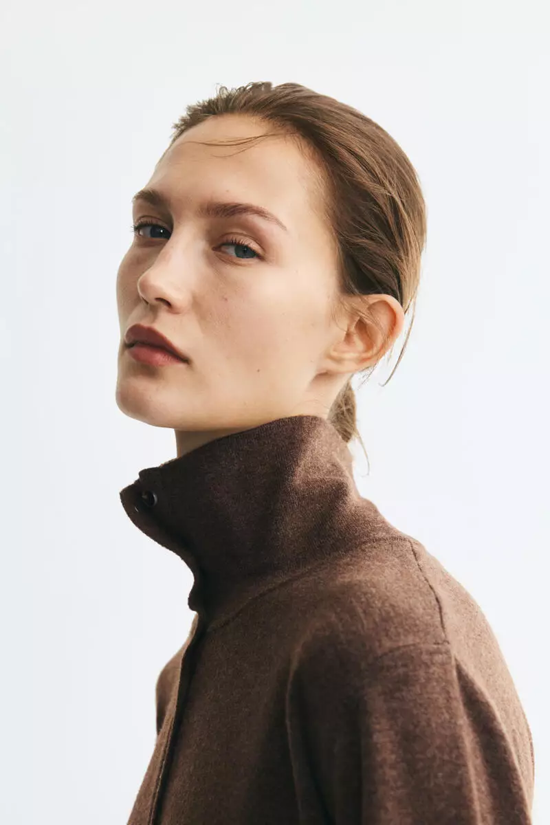 Turtleneck cardigan