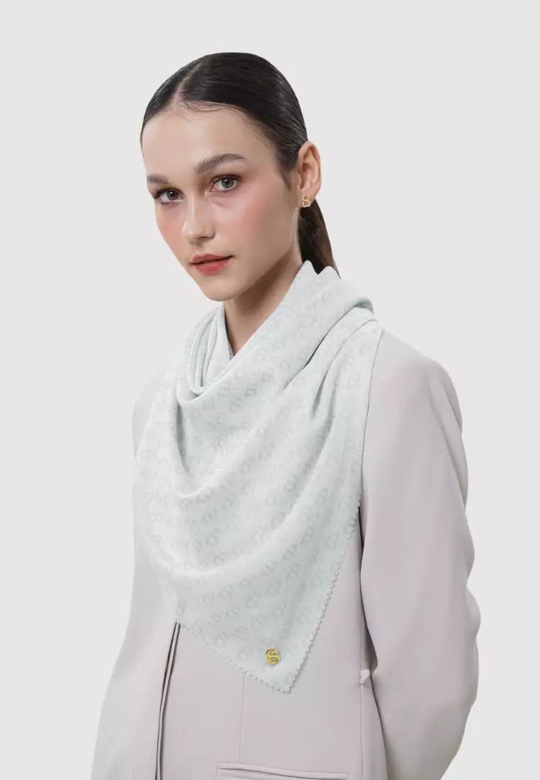 Interlock Voile Square - Cloud