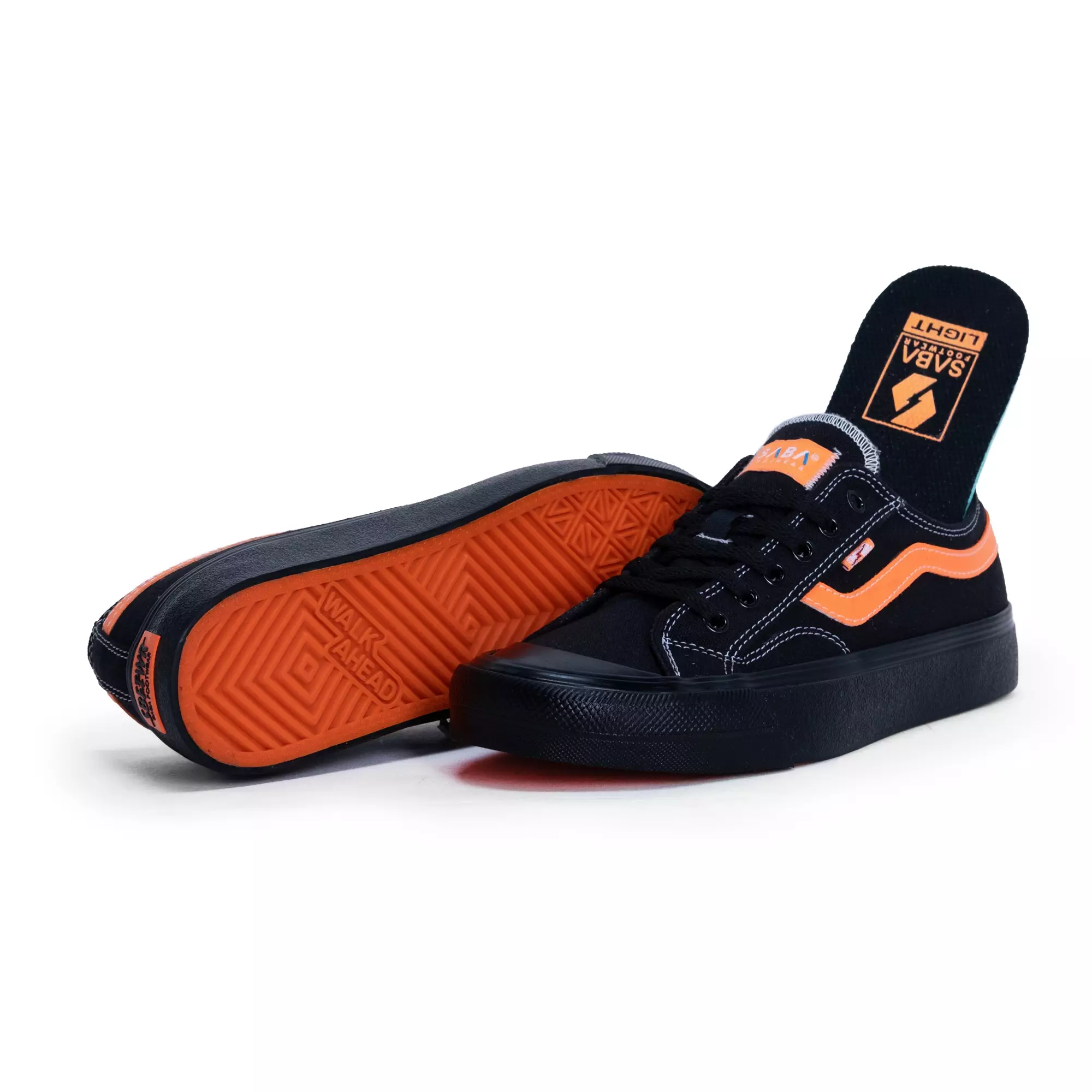 SABA Veloz Light Black Orange - Sepatu Sneakers Casual Pria Wanita