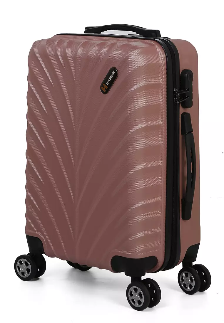 Carlton Tas Koper Hardcase Unisex Size 20Inch Suitcase Combination Lock Large Compartment Material ABS+PVC Coated ORIGINAL - Pink