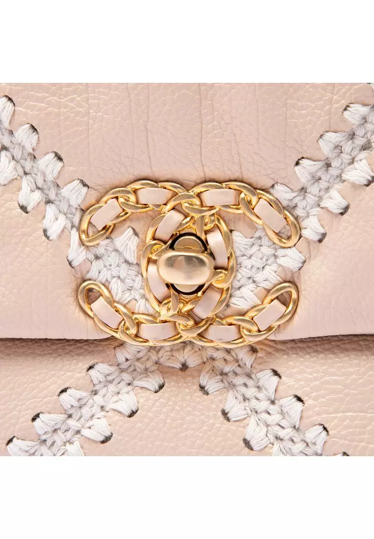 Pre-Loved Chanel Large Crochet Calfskin 19 Flap