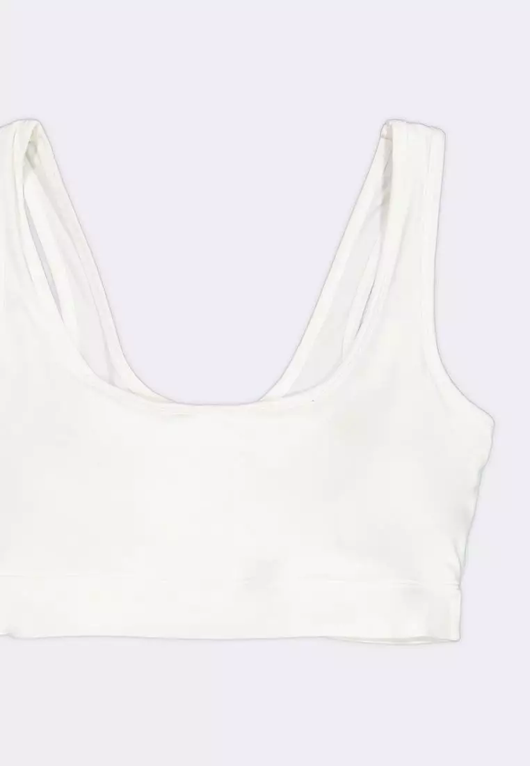 Women's Cotton Stretch Scoop Neck Bralette
