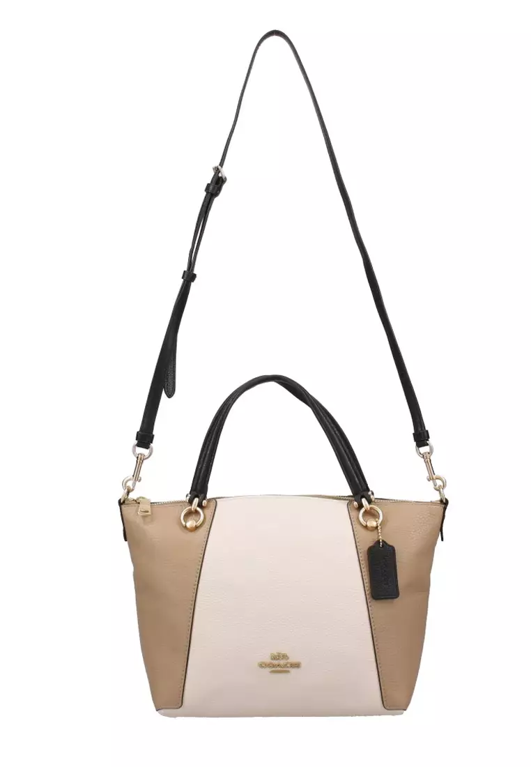 Buy Coach [CLEARANCE] Coach Kacey Satchel In Colorblock - White/Beige ...