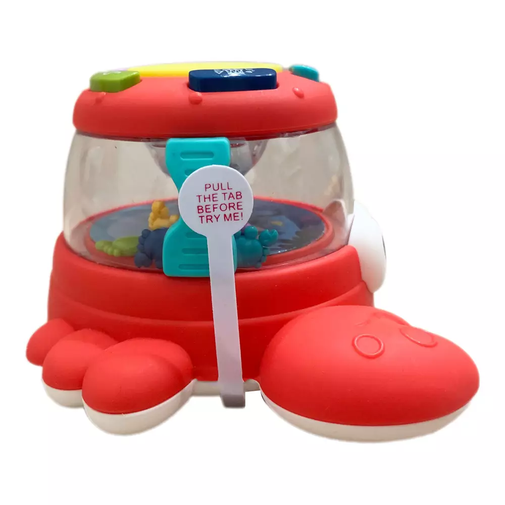 Freckles Baby Funny Animals CRAB Drum With Light and Music (Termasuk Baterai) - Mainan Aktivitas Edukasi Bayi