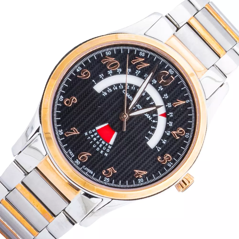 Charles Jourdan CJ1056-1634- Jam Tangan Pria - Silver Rosegold