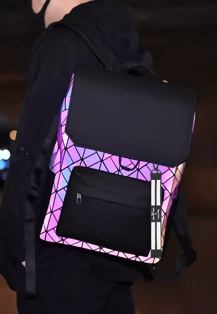 Texture Faux Leather Backpack HA2260