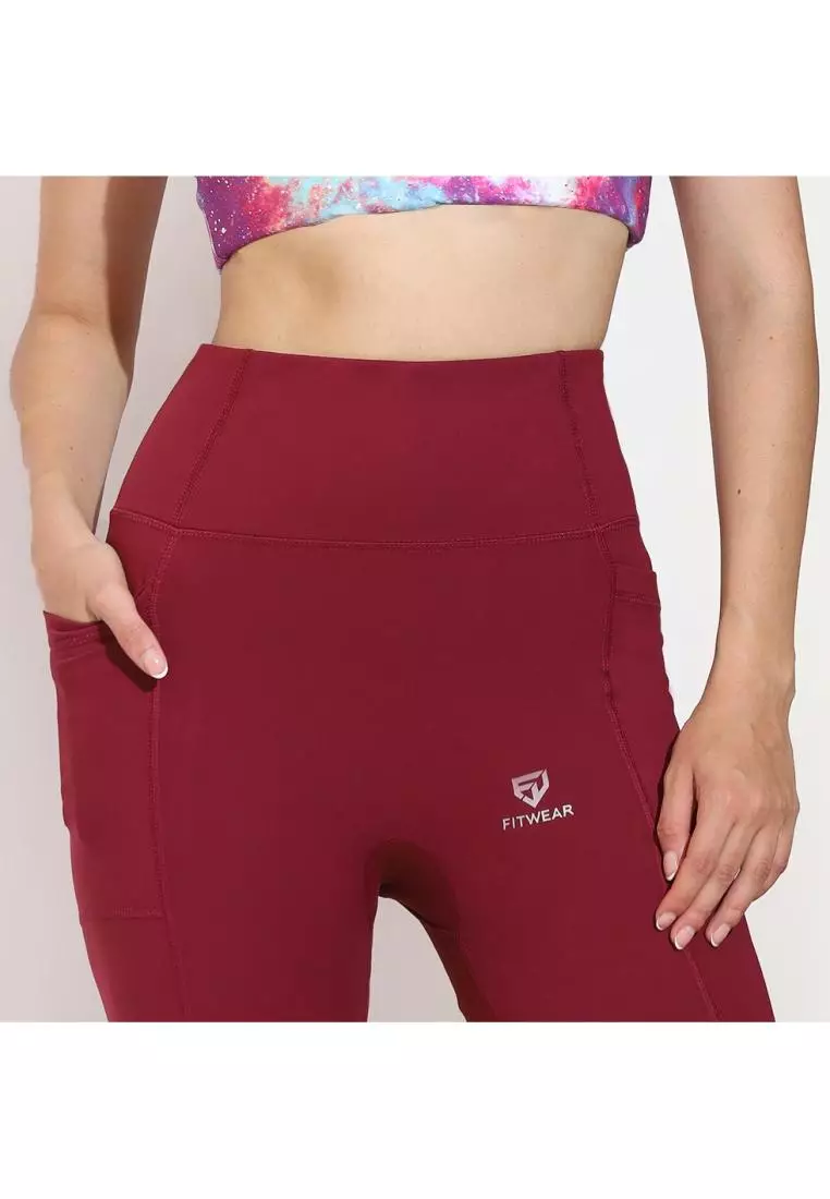 Fitwear - Legging Jogger Olahraga Wanita LINDA 2IN1 ANKLE SERUT - ROSE DRYFIT 2POCKET