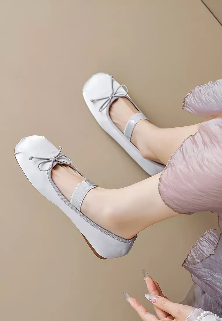 Elastic Strap Bowknot Mary Jane Shoes WW222-1