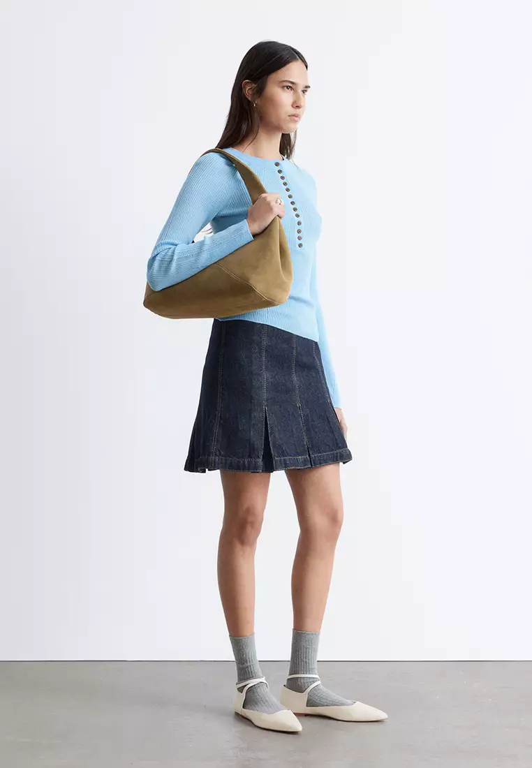 Half-Placket Merino Wool Top