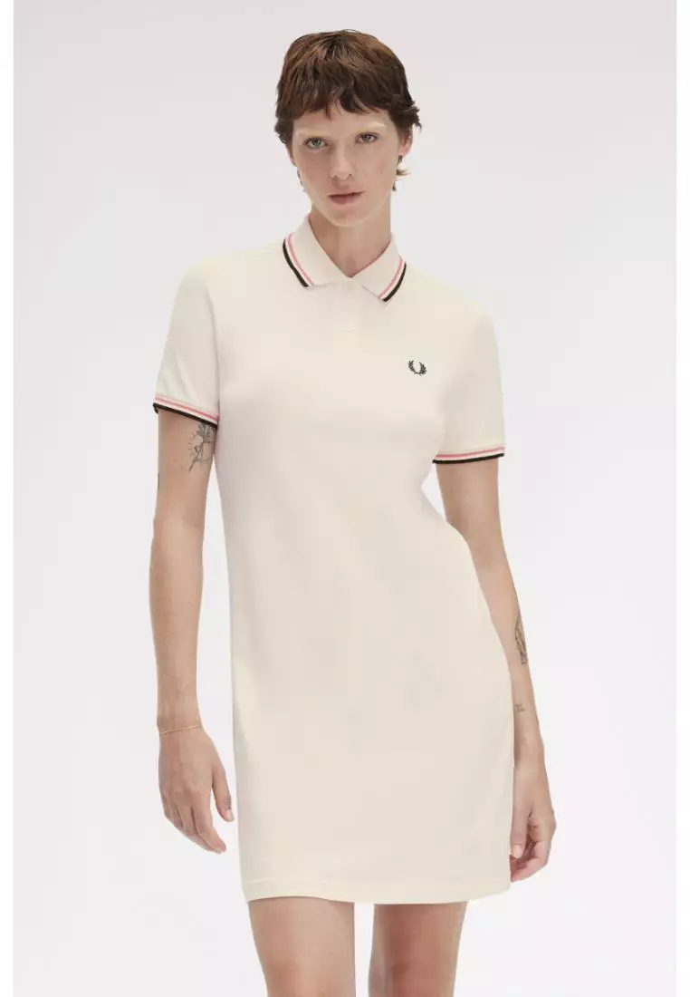 Fred Perry D3600 Twin Tipped Fred Perry Dress (Light Ecru / Putty Pink / Black)