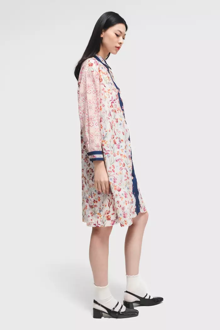 COTTONINK X Artkea - Dress Wanita Navy Noth