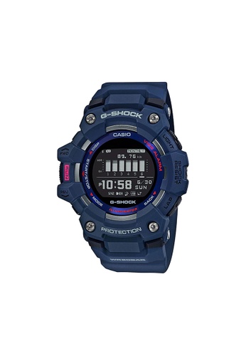G shock g squad bluetooth men's blue resin strap watch Clearance