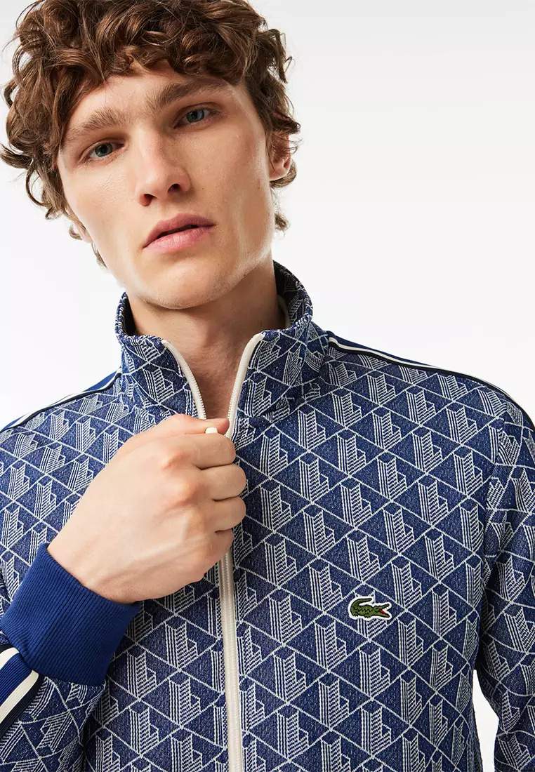 Paris Jacquard Monogram Zipped Sweatshirt