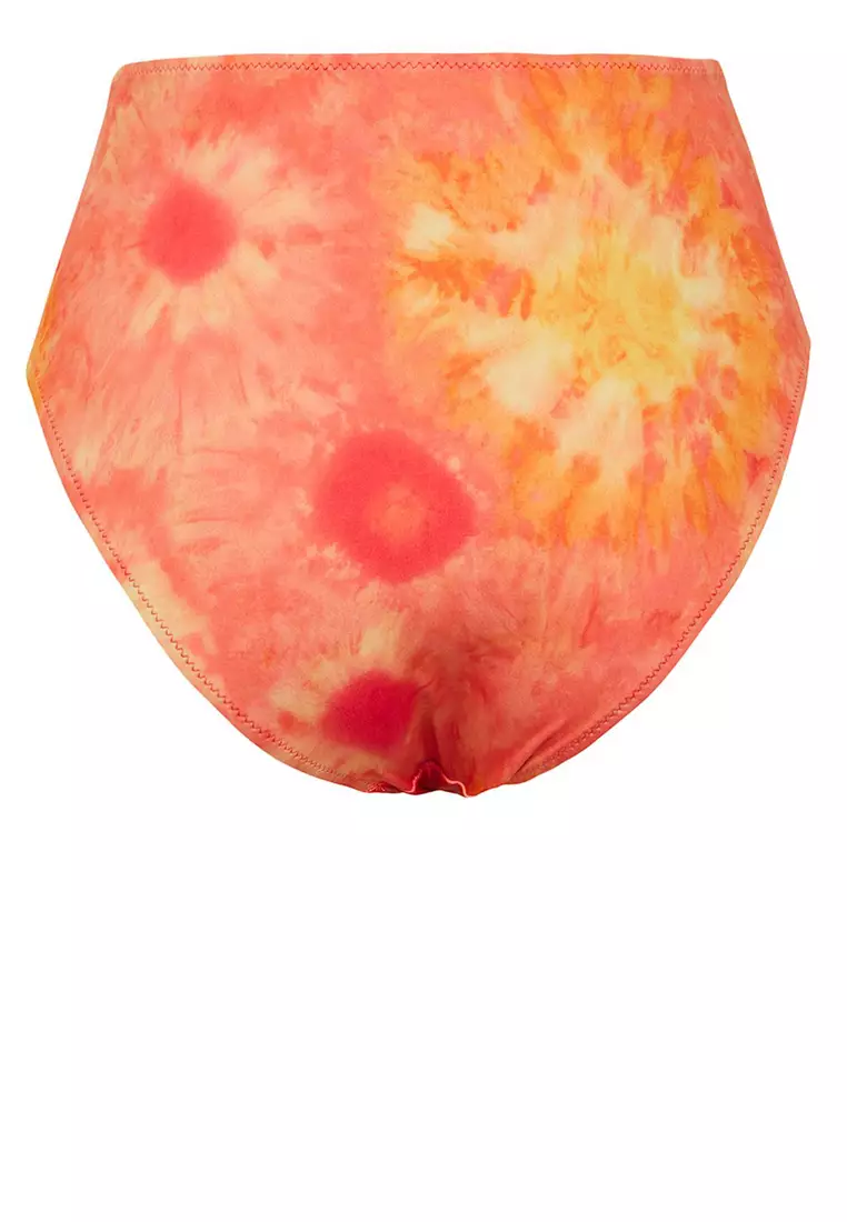 Abstract Patterned High Waist Hipster Mix&Match Bikini Bottom TBESS21BA0057