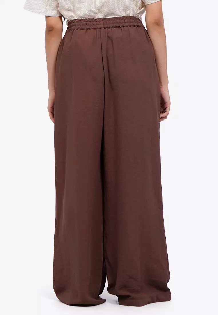 Textured Wide Leg Pants