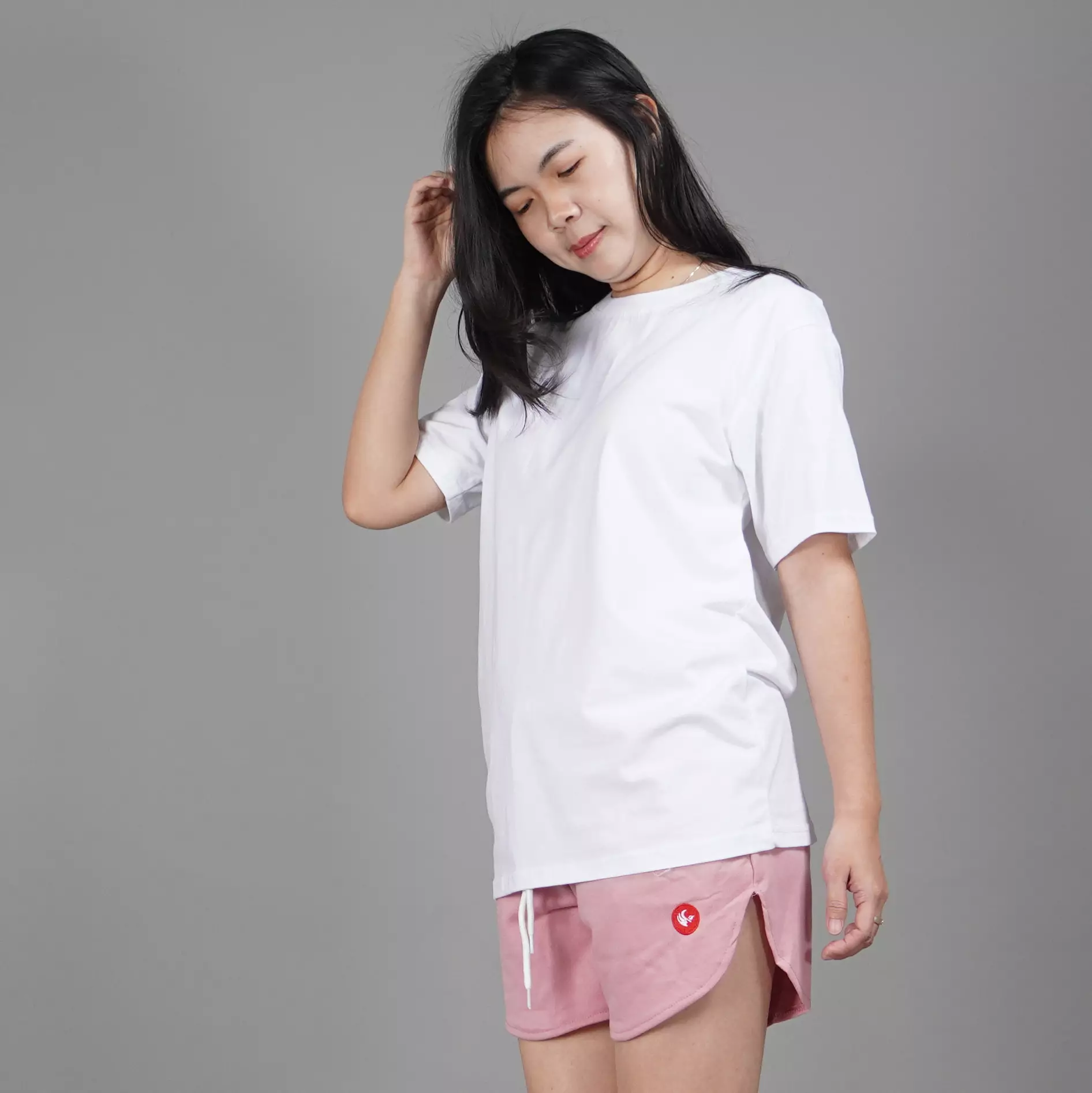 UNILO Size S-BIG Kaos Putih Polos Lengan Pendek Kaos Katun Putih - Putih