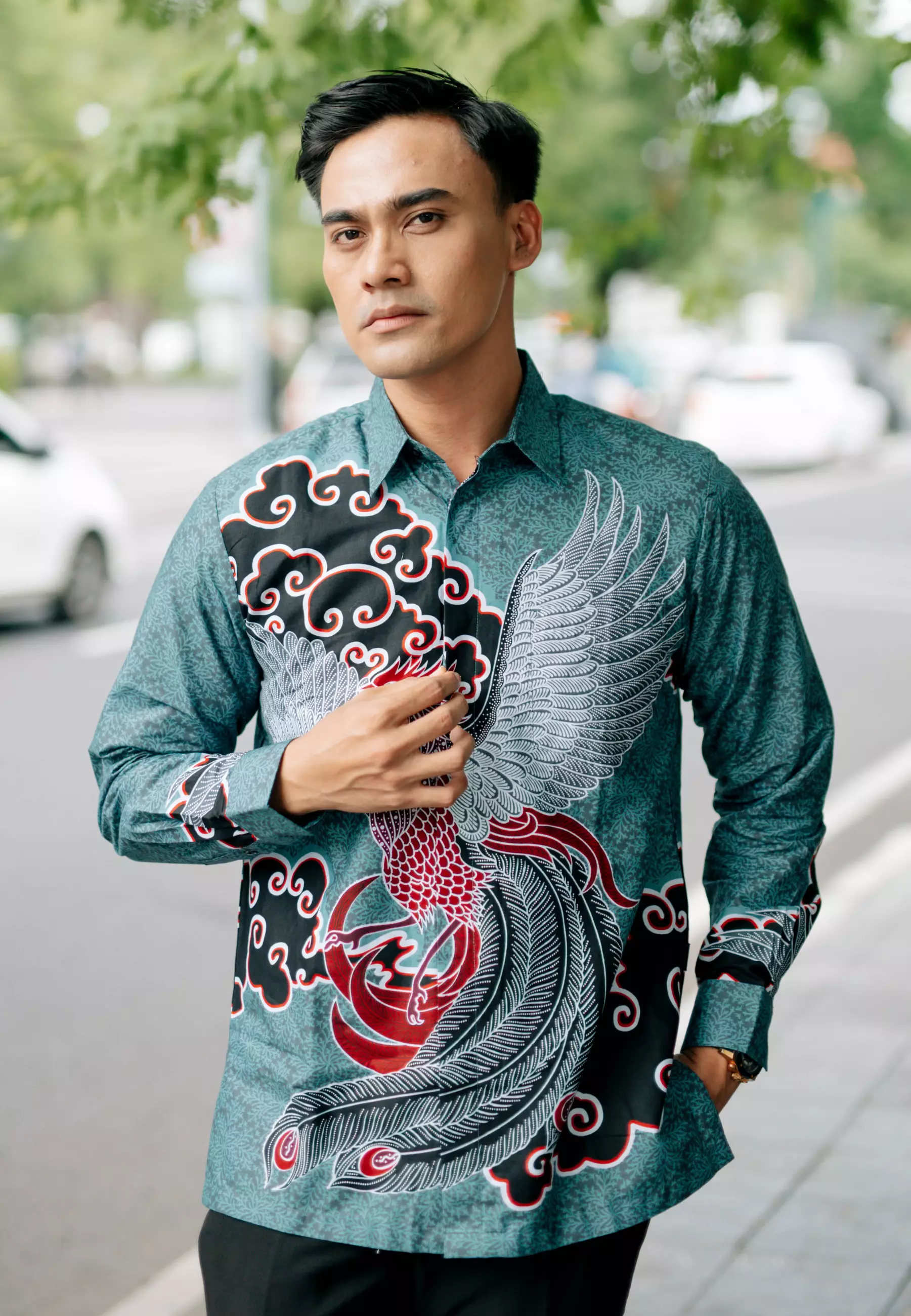 Hadinata Batik Pria Kemeja Panjang Furing Archie Ara