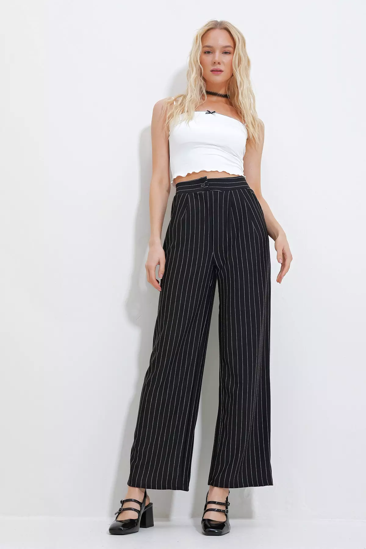 Striped Palazzo Pants