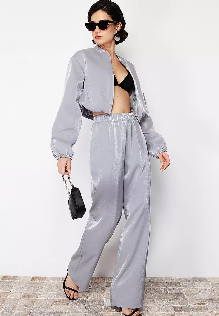 Wide Leg Satin Pants