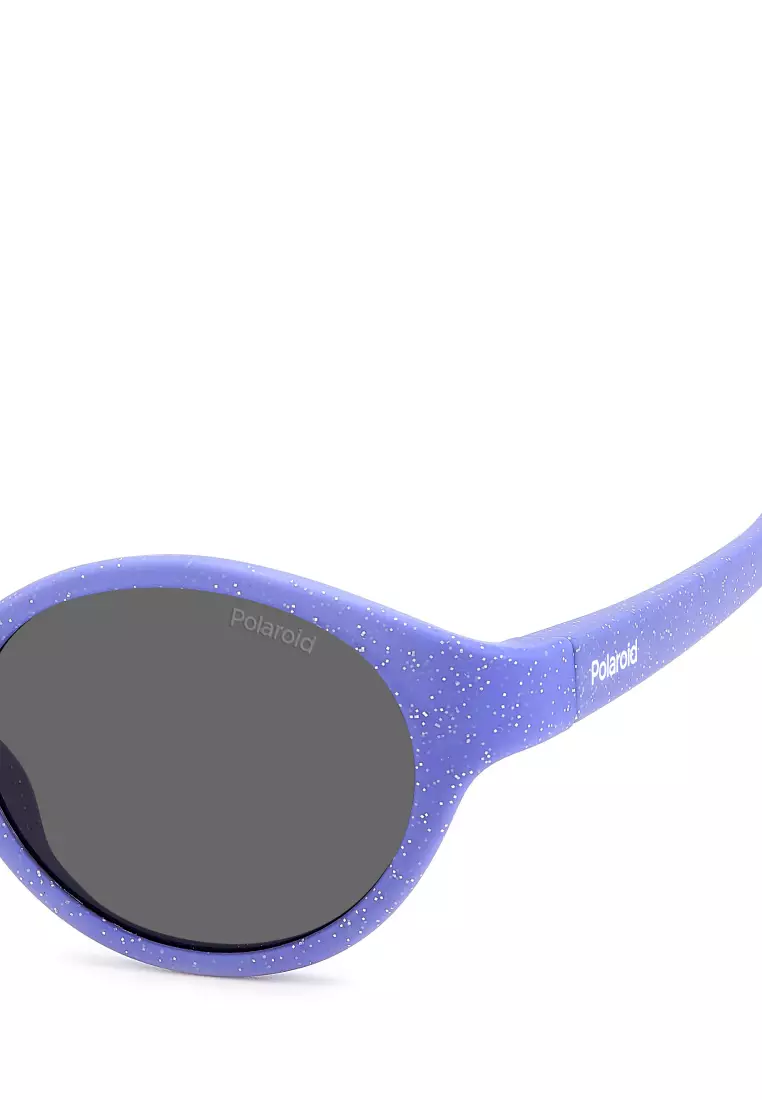 Polaroid Kids Sunglasses PLD K007/S-MW2-M9, Round Shape with Glitter Violet color