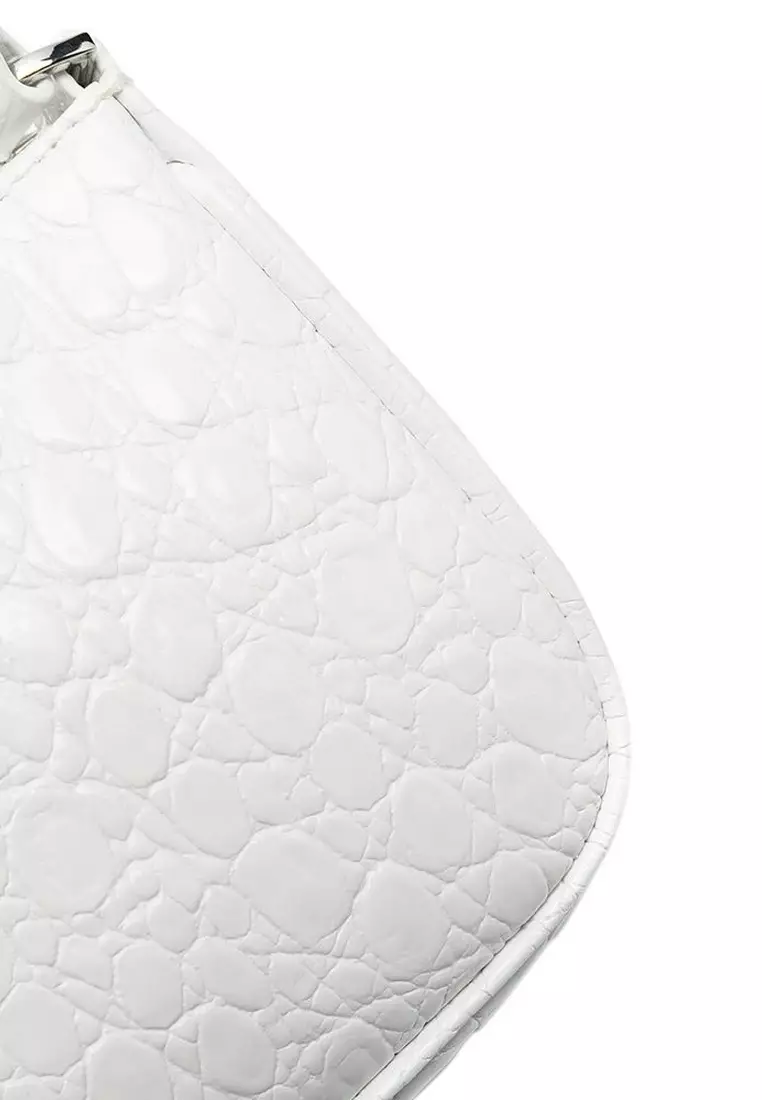 Buy By Far By Far Rachel Croco Embossed Leather Shoulder Bag in