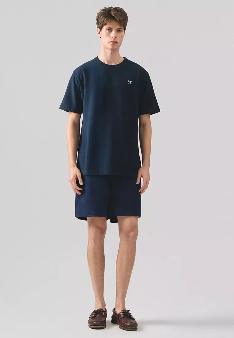 Regular Fit T-Shirt With Neck Binding Finish In Fine Ottoman