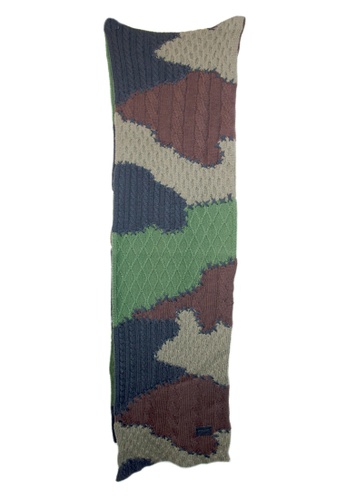 MOSCHINO green [Made in Italy] MOSCHINO Collage Style Scarf (CAMO/GREEN) BA710ACD9EDC3AGS_1