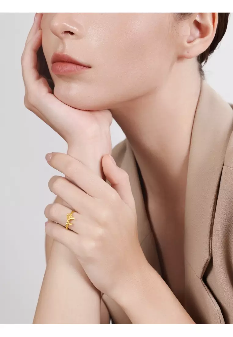 アクセサリー mayuco. aura jewelry bow hook ring /gold mayuco. aura