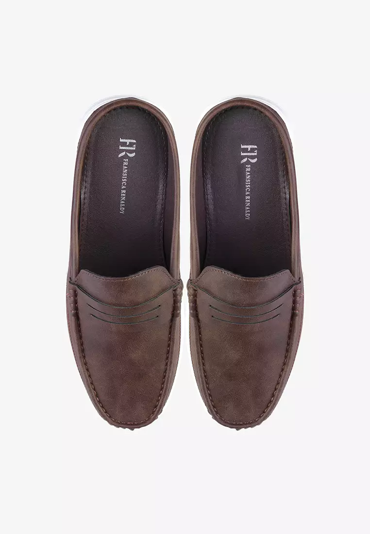 Sepatu Bustong Mules Pria Anti Slip M.Onyx 02 Brown